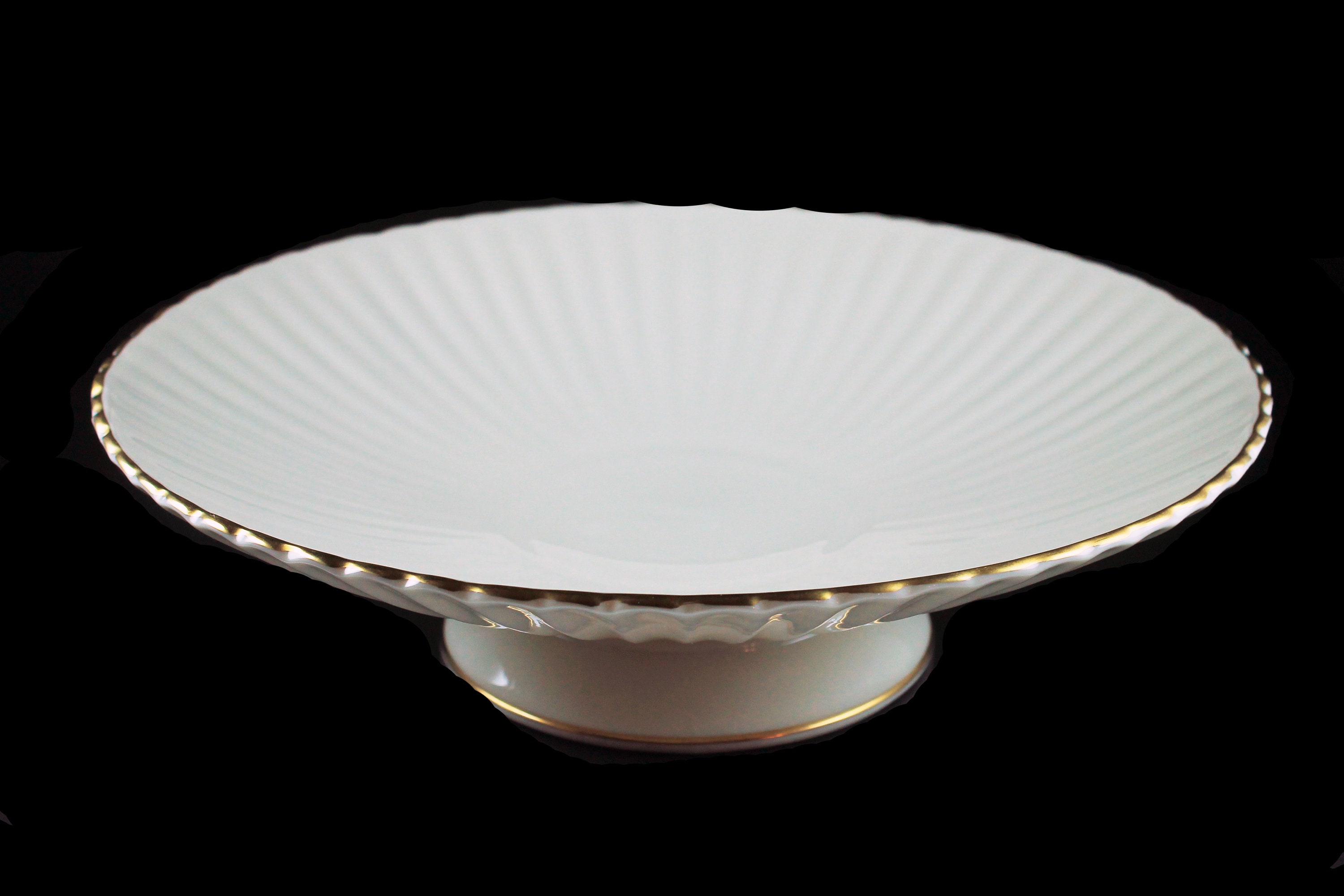 Lenox Pedestal Footed Bowl, Centerpiece, Fluted Collection