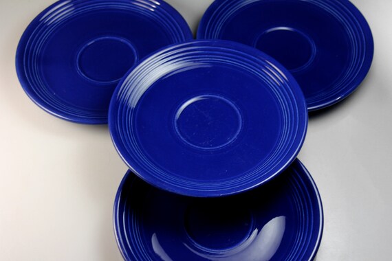 Saucers, Homer Laughlin, Fiesta Cobalt Blue (Older), Set of 4