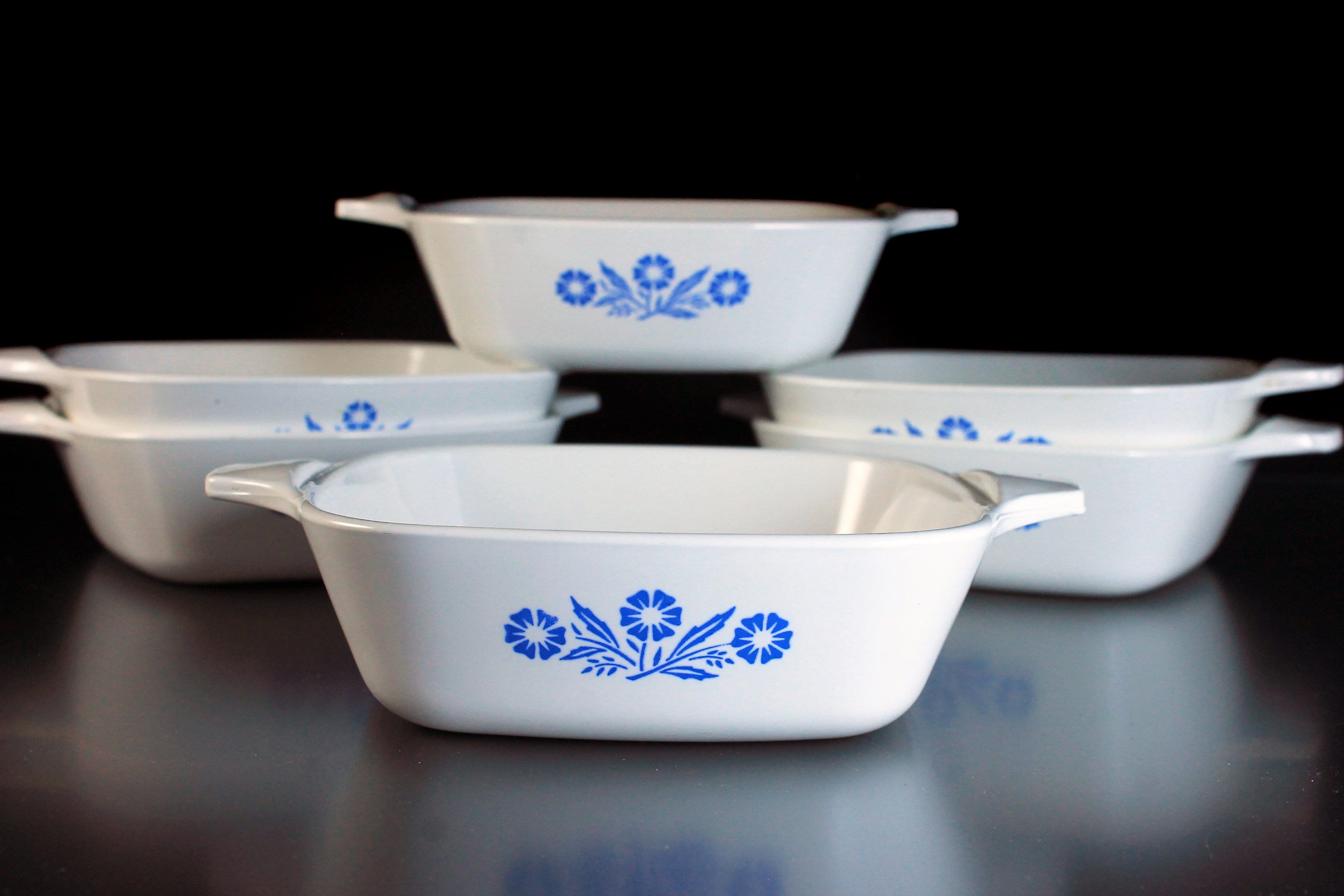 Corning Ware Petite Pans, Cornflower, Individual Casserole, Dinnerware