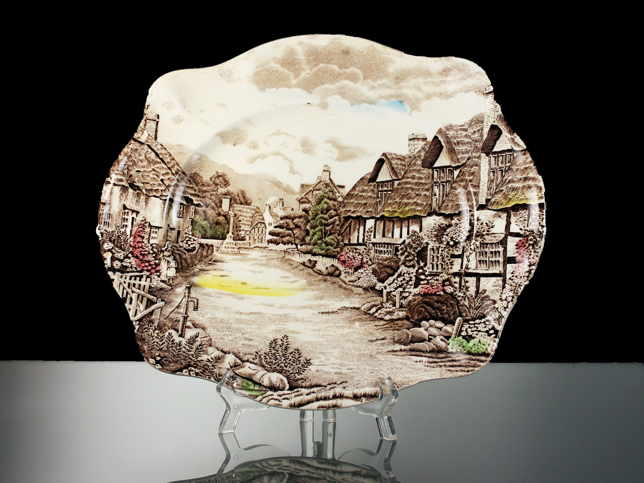Johnson Bros Platter Olde English Countryside Brown - Etsy Canada