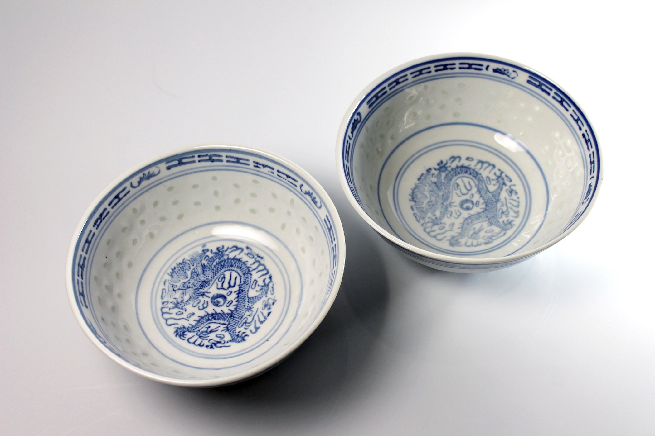 Cereal Bowls, Zhongguo Jingdezhen, Soup Bowls, Blue and White Porcelain