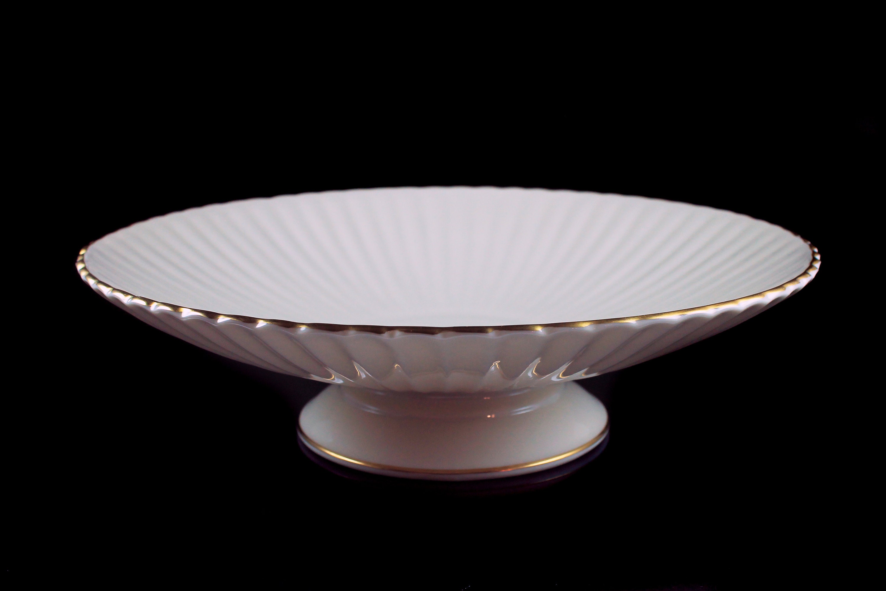 Lenox Pedestal Footed Bowl, Centerpiece, Fluted Collection