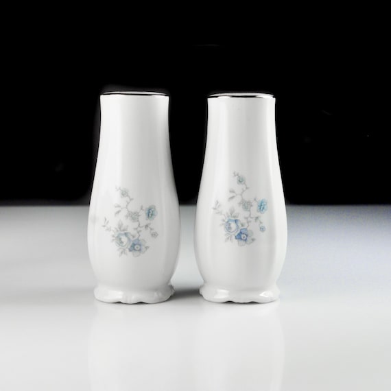 Johann Haviland Blue Garland Salt and Pepper Shakers – Bavarian Porcelain, Floral Pattern