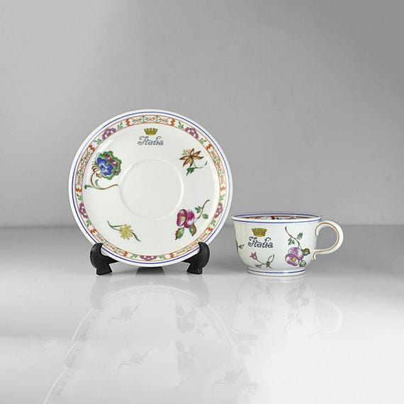 Richard Ginori Demitasse Cup and Saucer, Vintage Italian Espresso Cup