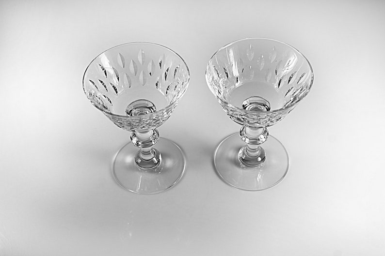 Hawkes Crystal Champagne Glasses Tally Ho Tall Sherbet Set Etsy