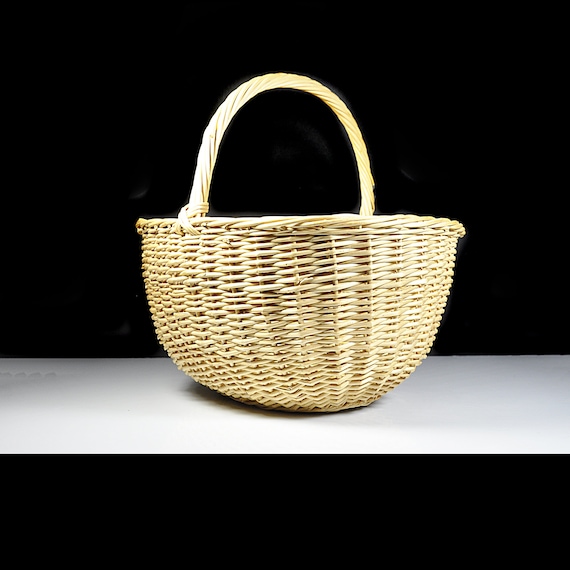 Handcrafted Wicker Basket - Vintage Picnic, Storage, and Decorative Basket with Handle
