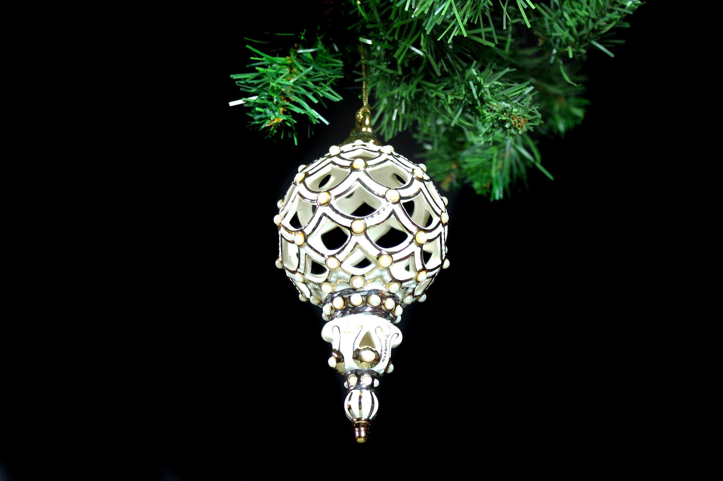 Lenox Christmas Ornament, Florentine and Pearls, Spire Ornament