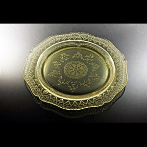 Federal Glass, Dinner Plate, Patrician Amber, Depression Glass, Etched Glass, Cake Plate, Tray