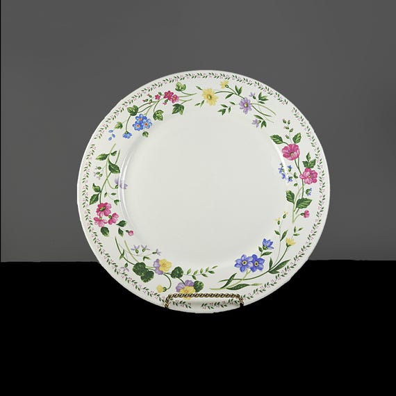 Farberware English Garden Stoneware Chop Plate – 12 Inch Floral Plate - Farberware Plate, Excellent Condition