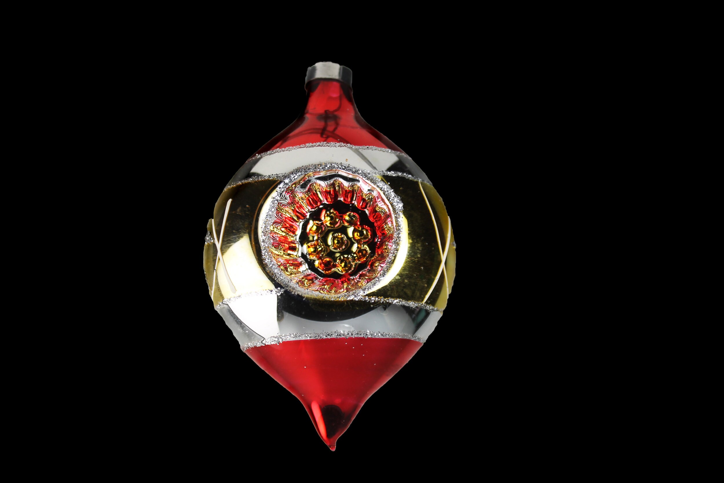 Large Glass Christmas Ornament, Bradford Novelty Company, Christmas