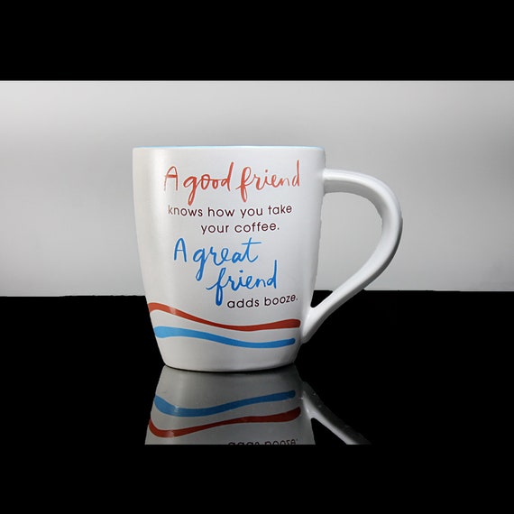 Hallmark Mug, A Good Friend A Great Friend Coffee Mug, 10 Ounce, Tea Mug, Hot Chocolate Mug, Collectible