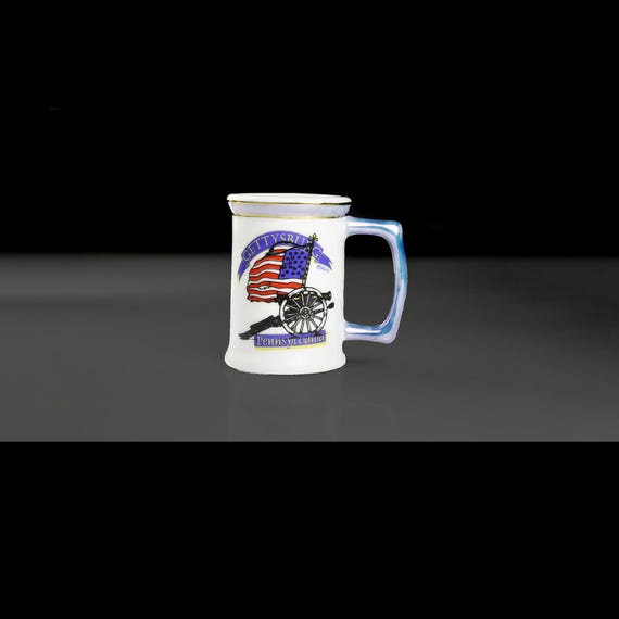 Gettysburg Pennsylvania Souvenir Lusterware Mini Mug - Shot Glass/Toothpick Holder - Civil War Collectible
