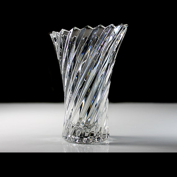 Crystal Bud Vase, Mikasa, Vision, Swirl, Giftware, 5 Inch