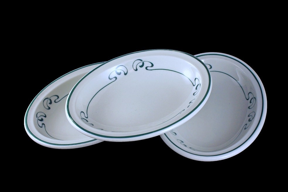 Oval Fruit Bowls, Oval Dessert Bowls, Syracuse China, Set of 3