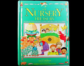 Children's Hardcover Book, The Nursery Treasury, Sally Emerson, Nursery Rhymes, Color Illustrations