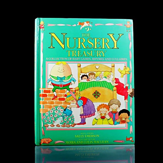 Children's Hardcover Book, The Nursery Treasury, Sally Emerson, Nursery Rhymes, Color Illustrations