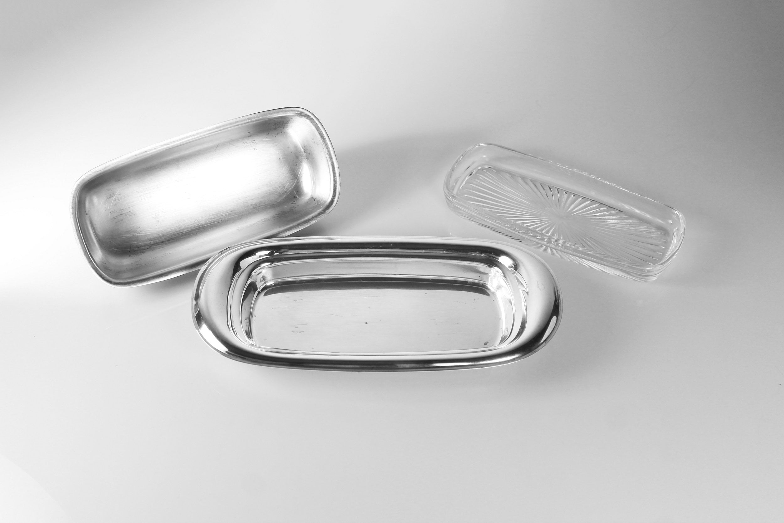 Silverplated Butter Dish, Wm Rogers, International Silver, Glass Liner Included, Pineapple Finale