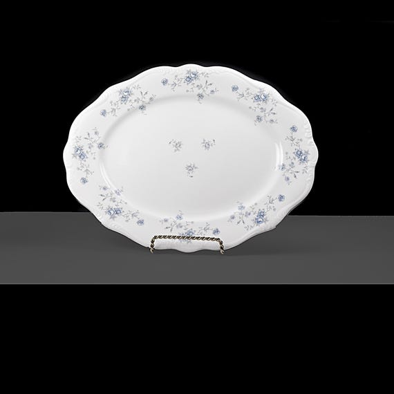 Johann Haviland Blue Garland 13-Inch Porcelain Serving Platter – Bavaria, Germany