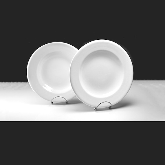 Antique Greenwood China White Soup Bowls – 9 Inch Restaurant Ware, Trenton NJ, 1910s–1920s - Set of 2