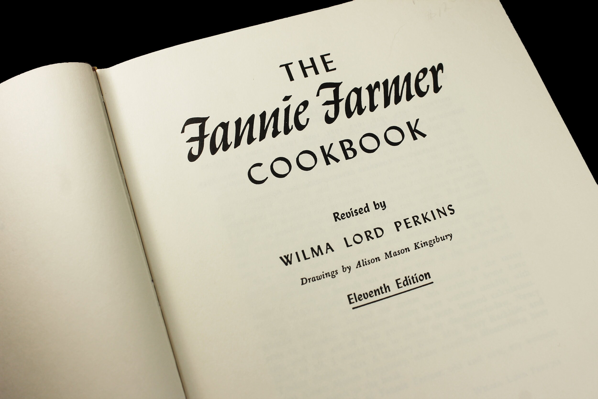 Cookbook, The Fannie Farmer Cookbook, Wilma Lord Perkins, Reference