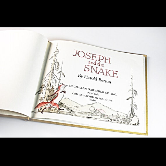 Children's Hardcover Book, Joseph And The Snake, Harold Berson, First Edition, Fiction, Collectible