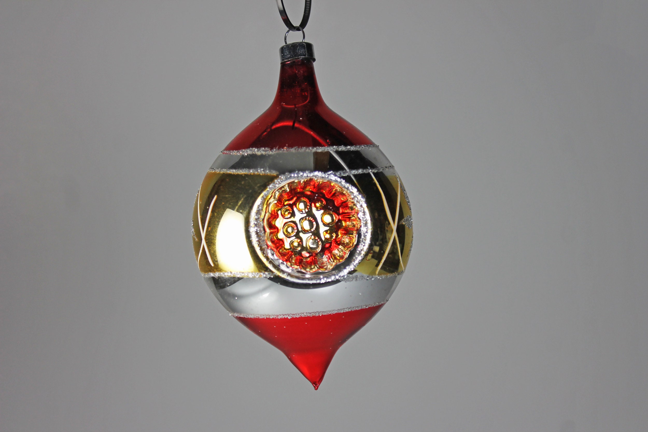 Large Glass Christmas Ornament, Bradford Novelty Company, Christmas