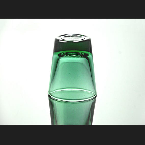 Vintage Libbey Green Shot Glass, Emerald Barware, Cordial Glass, Retro