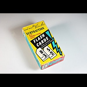 Tarjetas flash de resta, ayudas para padres y maestros, escuela en casa, herramientas de enseñanza, juego de enseñanza