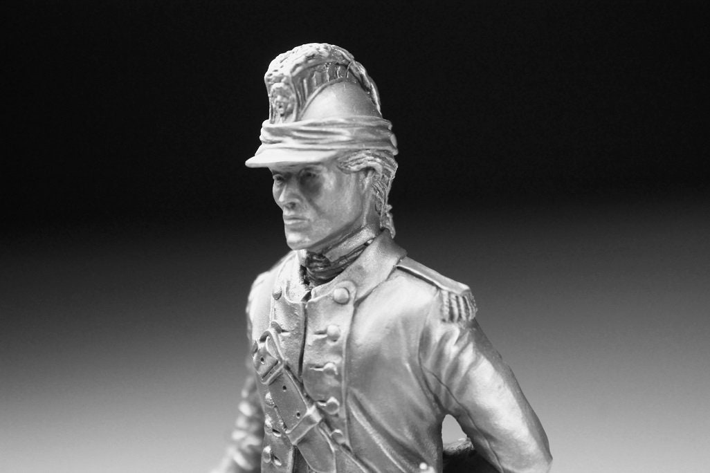Pewter Sculpture, The Franklin Mint, Trumpeter, Fighting Men of The