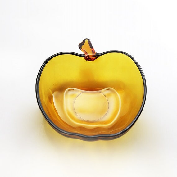 Apple Shaped Bowl, Hazel Atlas, Orchard Amber, Utility bowl