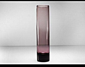 Amethyst Bud Vase, Weighted Bottom, 7 Inch, Tube Vase, Giftware