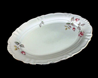 Platter, Winterling Bavaria, Germany, Floral Rose Pattern, Gold Trimmed, 13 Inch