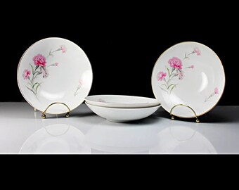 Coupe Soup Bowl, Royal Court China, Carnation Set of 4