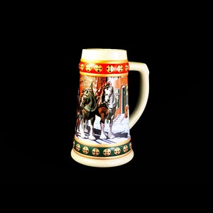 1993 Budweiser Urlaub Bierkrug, Heimatstadt Urlaub, Bierkrug, Weihnachten Stein, Sammlerstück, Anheuser-Busch Stein