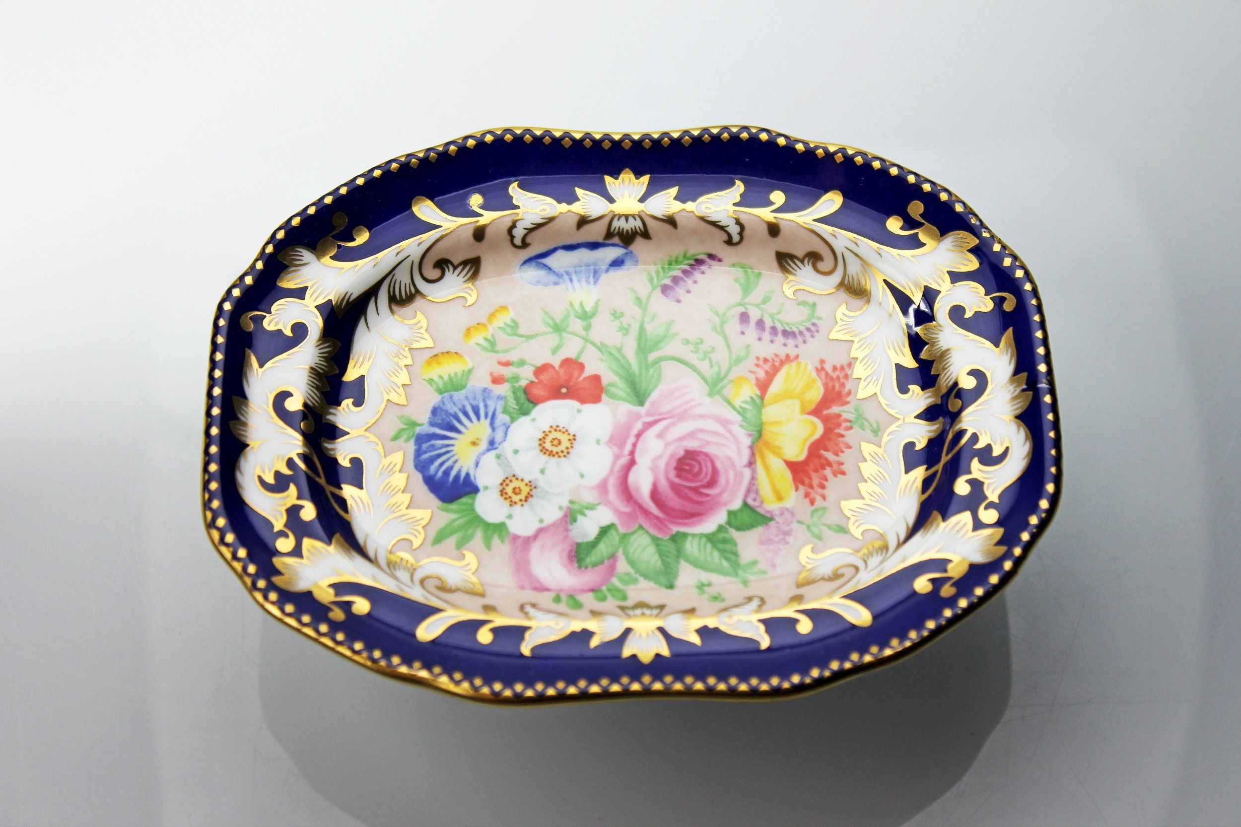 Decorative Miniature Tray, Spode, Made in England, Fine China, Floral