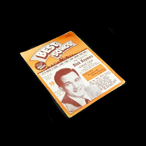 1945 Best Songs Magazine Vol 5 No. 10 Featuring Dick Haymes, Vintage Sheet Music Collectible, WWII Era Popular Songs