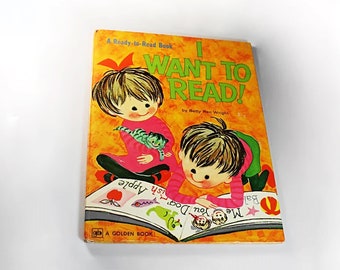 Children's Hardcover Book, I Want To Read, Betty Ren Wright, Ready to Read, Golden Book, Educational, Teaching Tool, Illustrated