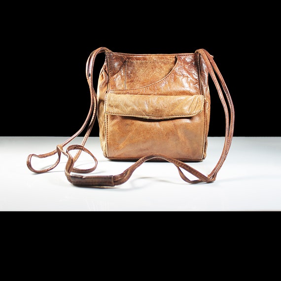 Leather Crossbody Bag, Naturalizer, Compartmental, Brown, Shoulder Bag