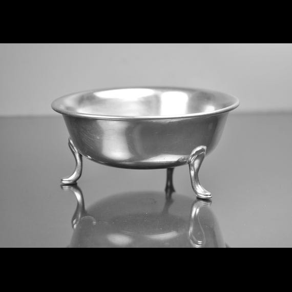 Vintage Revere Pewter Footed Bowl, Colonial Style Candy Nut Dish, Small Serving Bowl