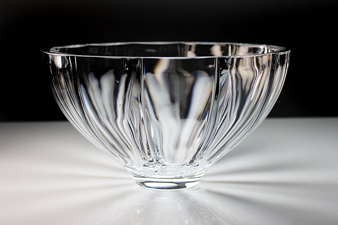 Mikasa Iceland Crystal Bowl Heavy Clear Glass Centerpiece Etsy