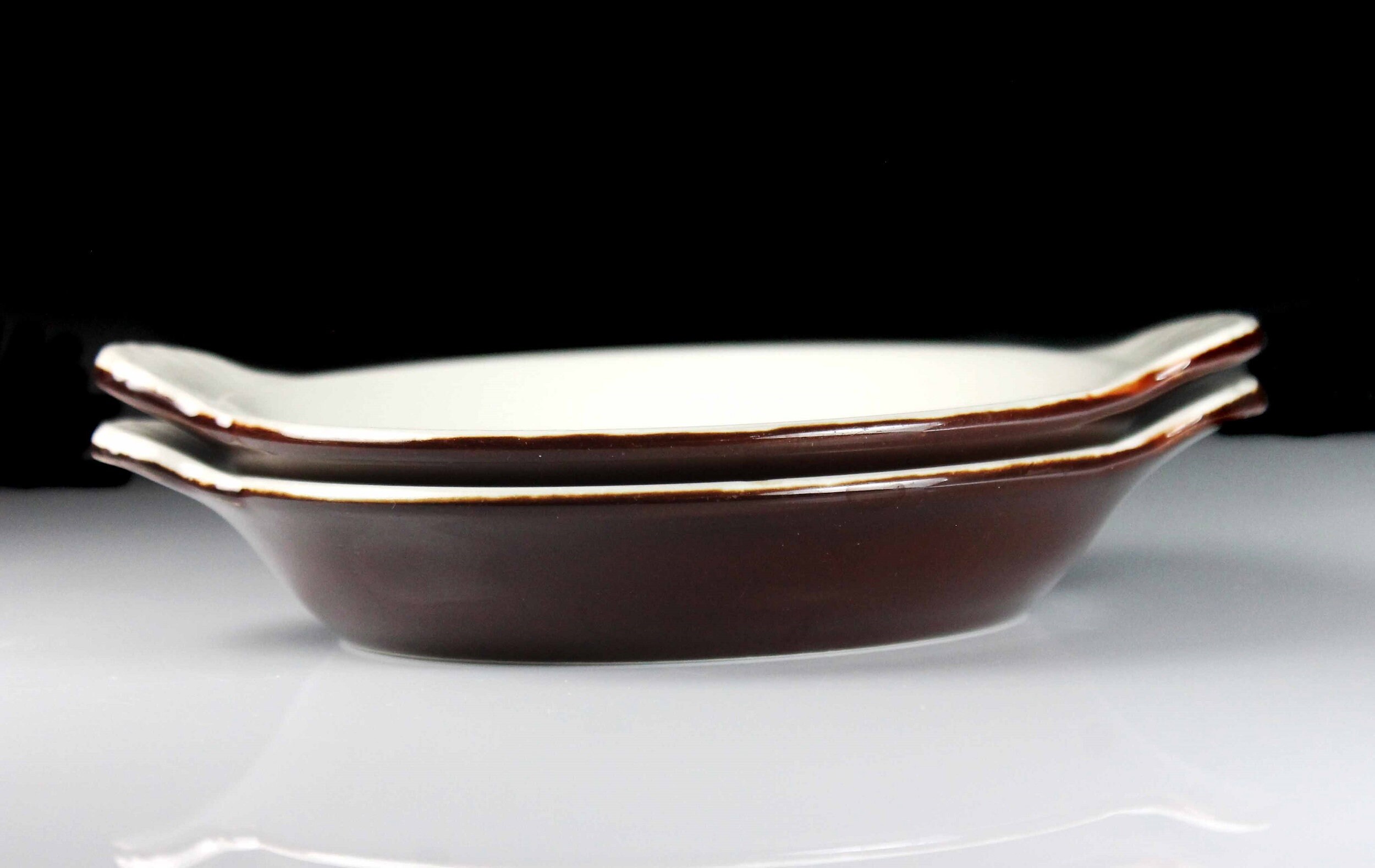 Au Gratin Bowls, Syscoware, Brown, Individual Casserole, Dinnerware