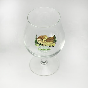 Sahm Brandy Snifter Glass – Restaurant Schützenhaus Germania Souvenir - Höhr-Grenzhausen Germany