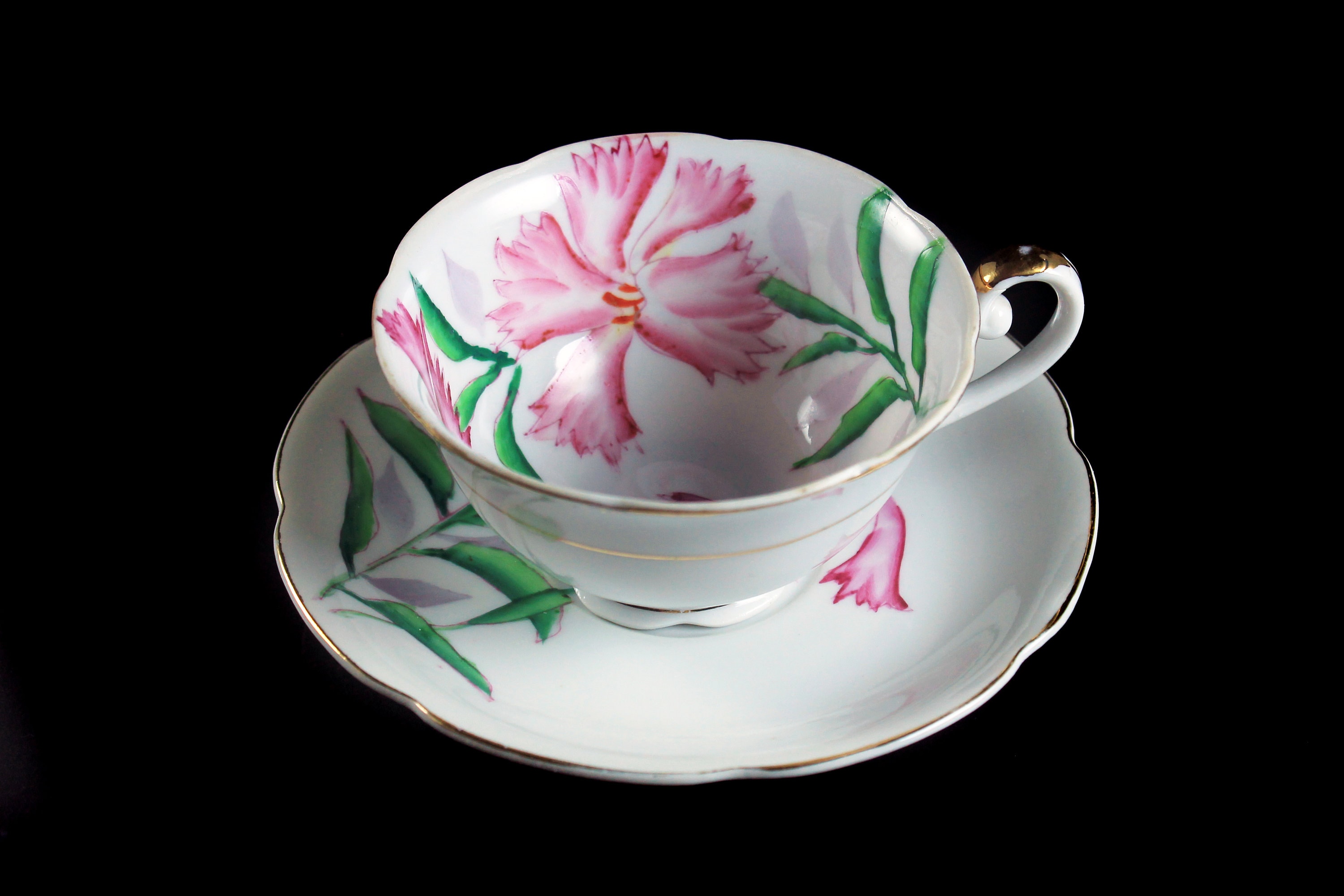 Teacup and Saucer, Merit, Occupied Japan, Bone China, Made In Japan