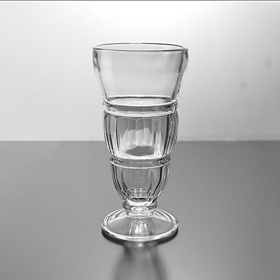 Indiana Glass Soda Fountain Tumbler – 12 oz Footed Milkshake or Parfait Glass, 6 Inches Tall