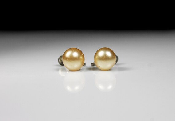 Faux Pearl Clip-On Earrings, Silver Tone, Costume Jewelry, Unsigned, Fashion Jewelry, Woman's Gift