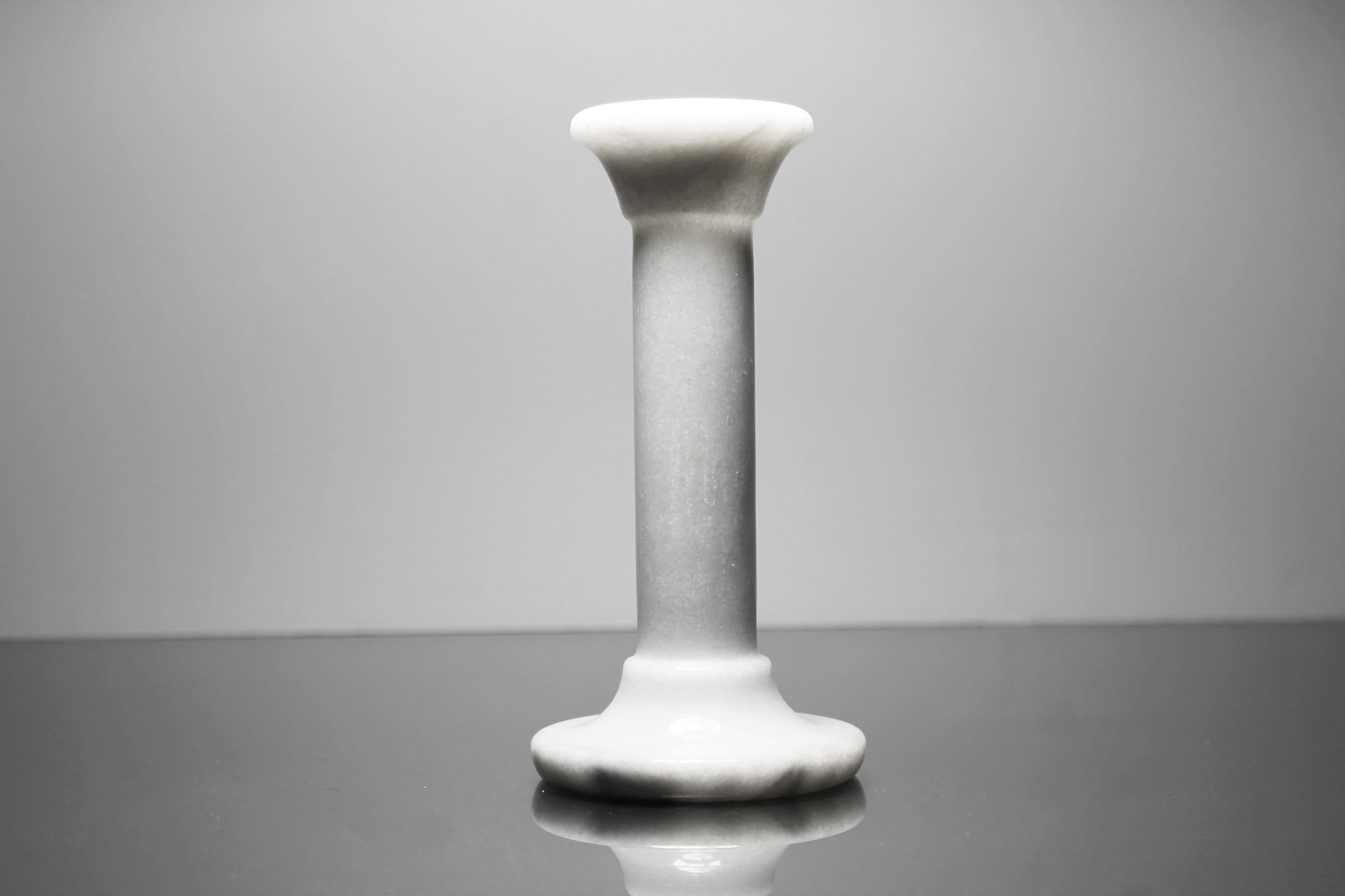 Marble Pillar Candlestick, 6 Inch, Candle Holder, White Taper Candle ...