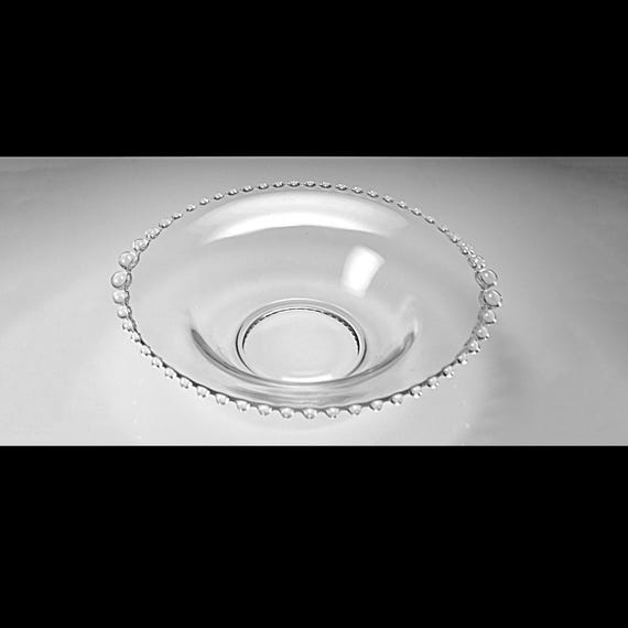 Imperial Glass Candlewick Large Serving Bowl, 12 Inch  Centerpiece Bowl, Beaded Edge
