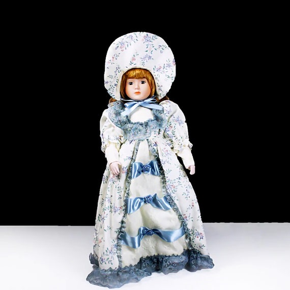 Victorian Porcelain Doll, ANCO, Adorable Memories, 16 inch Doll, Display Doll, Stand Included