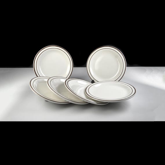 Vintage Buffalo China Bread & Butter Plates, Set of 6, Restaurant Ware