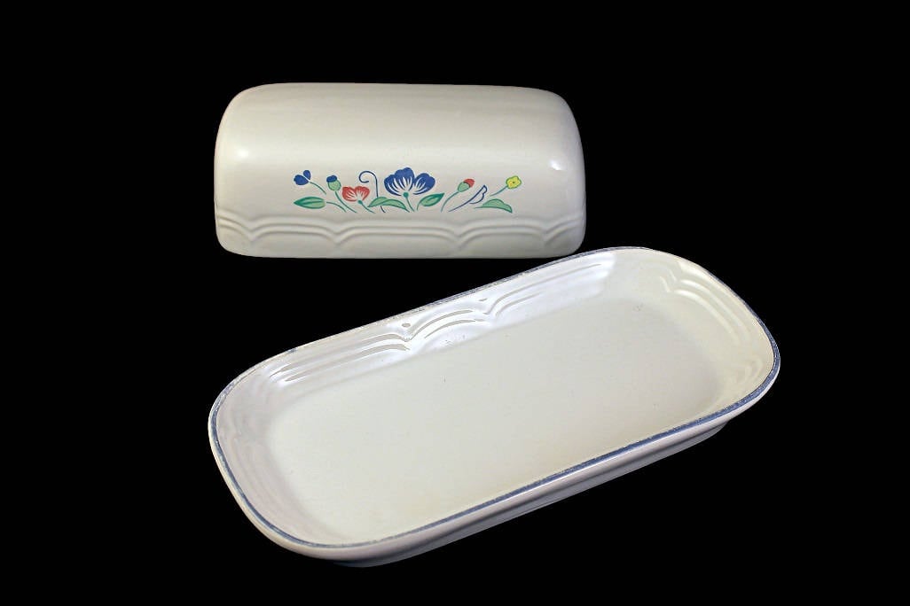 Butter Dishes Dining & Serving Vintage Hearthside Floral Expressions
